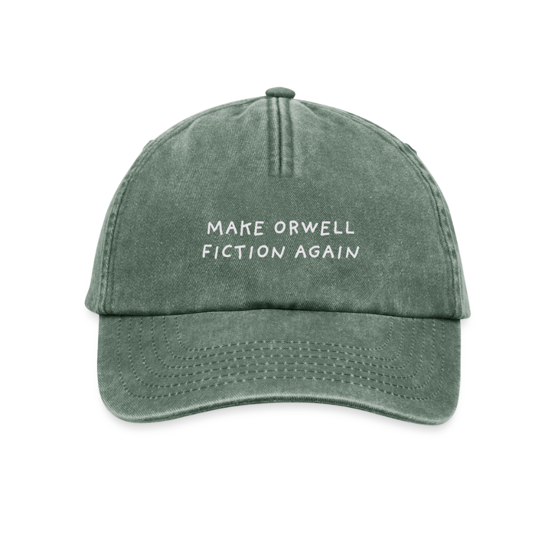"Make Orwell Fiction Again" Cap Grün